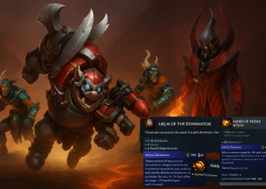 Meta hero di TI14 seperti Doom, Marci, dan Shadow Shaman yang sering dipilih di The International 2025.